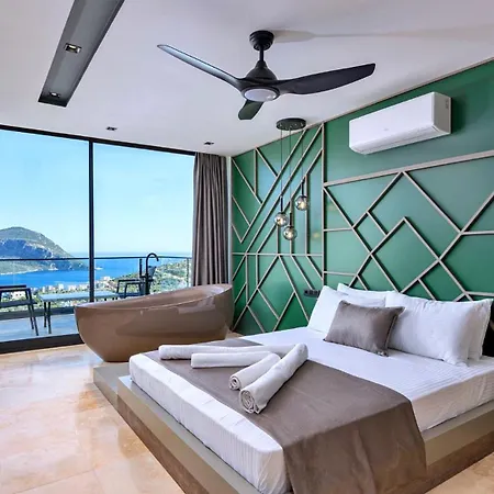 Luxury Private Pool Sauna Pool Table - 15mn Walk To The Town Вилла Калкан