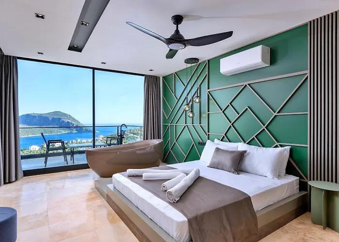 Luxury Private Pool Sauna Pool Table - 15mn Walk To The Town Willa Kalkan